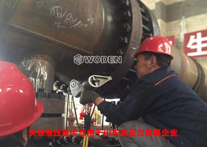 沃頓液壓扳手應用于山東某壓力容器企業